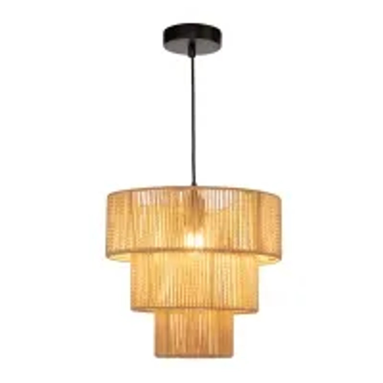 NETTLIFE Hängelampe Esstisch Hängelampe Wohnzimmer Bohemian Rattan Hängelampe 35cm Hängelampe 1 Glühbirne