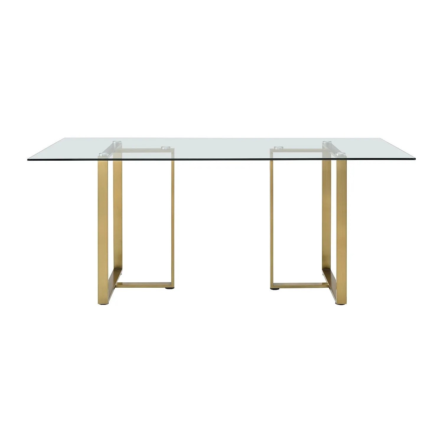 Vente-unique Esstisch Nilesa Transparent  Goldfarben 180 cm