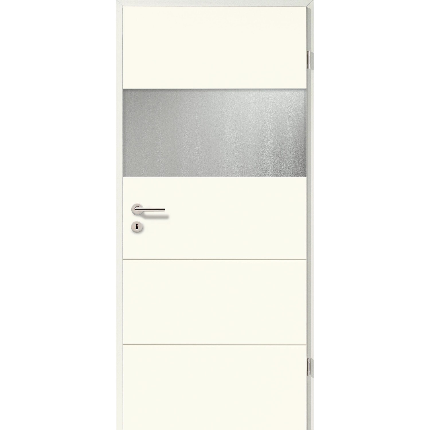 Designtür 2505 mit Lichtband und Verglasung Weißlack 83,3 x 197,2 cm Anschlag L