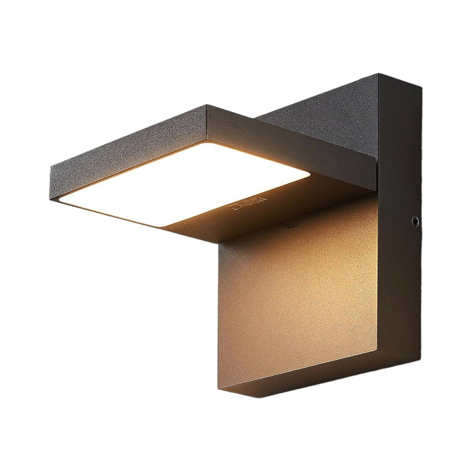 Lucande LED Wandleuchte Außen Silvan 9619173 Modern in Schwarz aus Aluminium 1-flammig