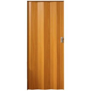 Falttür Spacy in Kirschbaumoptik, 84x205 cm, platzsparende Tür für den Innenbereich.