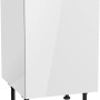 Optifit Spülenunterschrank Arvid986, 50 cm, weiß, mit Tür und Edelstahlgriff.