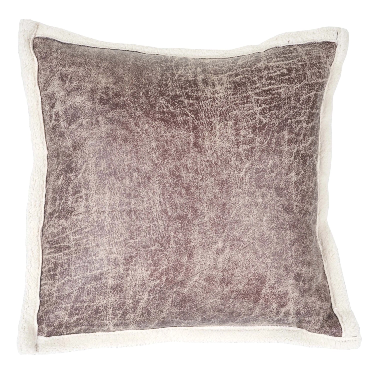 Mcw Deko-Kissen Wildlederimitat Mit Füllung Braun Fellimitat 45x45cm