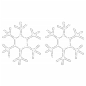 vidaXL LED-Schneeflocken 2 Stk Warmweiß 38x37 cm 3154288