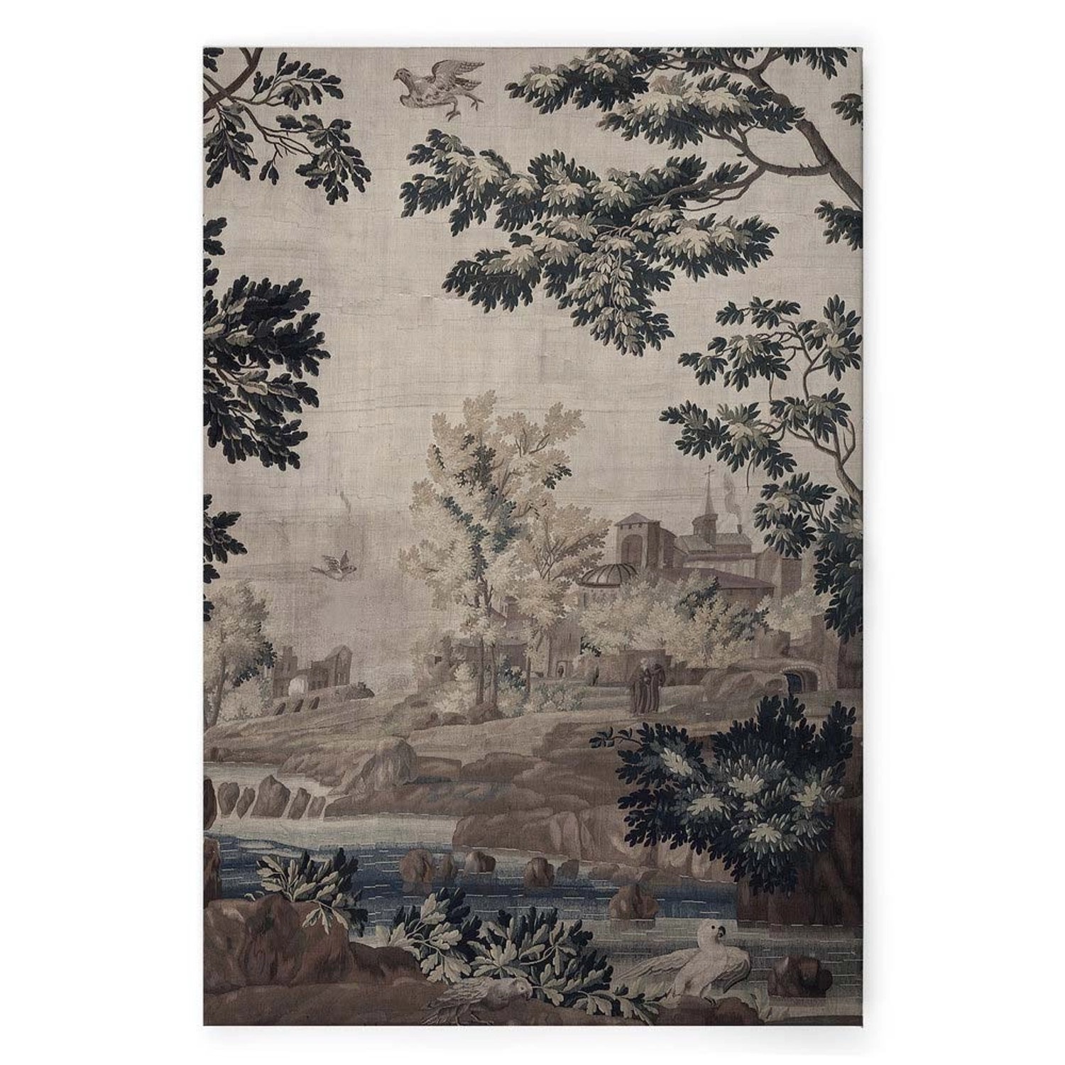 Bricoflor Gobelin Bild Mit Märchenwald Kunst Wandbild Mit Landschaft In Textiloptik Vintage Leinwandbild Antik Stil 90 X