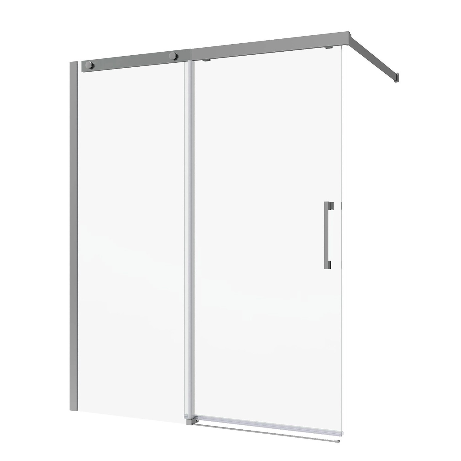 Aquabatos 110 x 150 cm Badewannenaufsatz Glas Duschwand mit Schiebetür Dusc günstig online kaufen