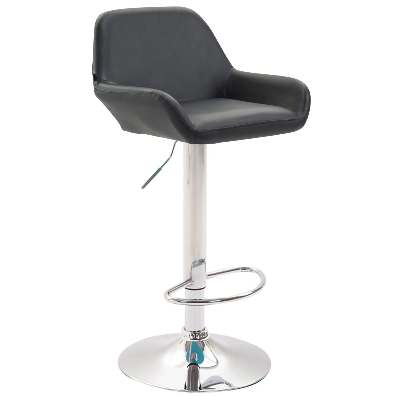 CLP Barhocker Braga Kunstleder Schwarz/Chrom