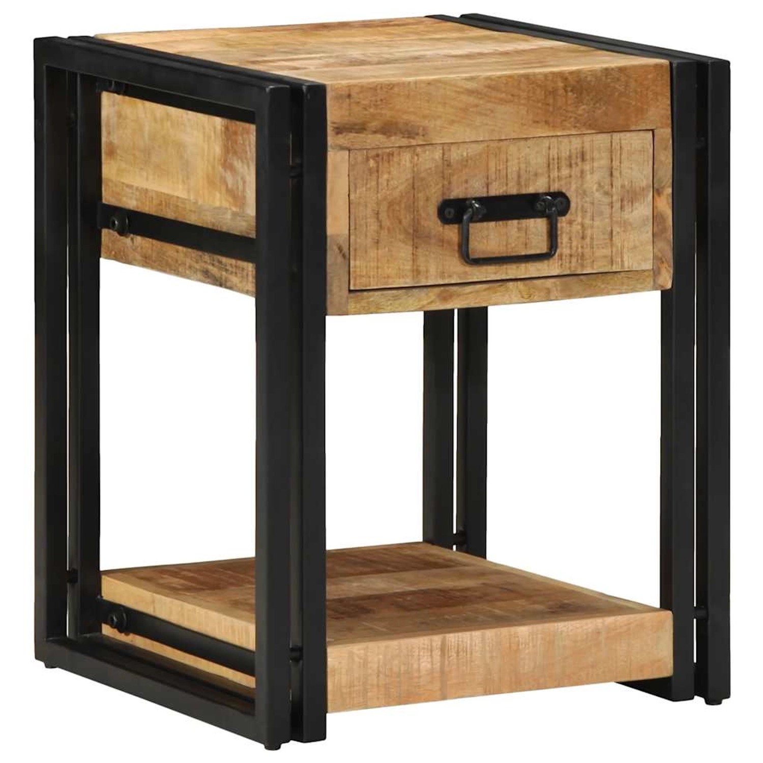 vidaXL Nachttisch 40x40x50 cm Raues Mango-Massivholz 4016700 günstig online kaufen