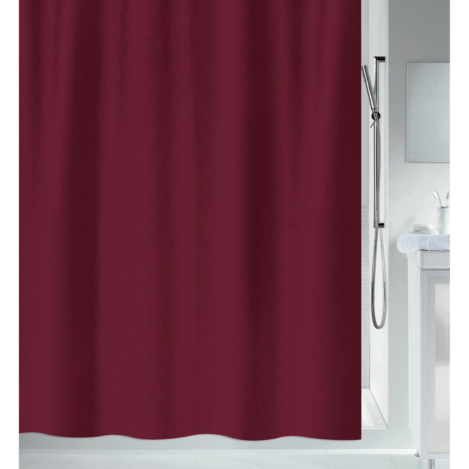 Spirella Duschvorhang Primo 120 cm x 200 cm Bordeaux günstig online kaufen