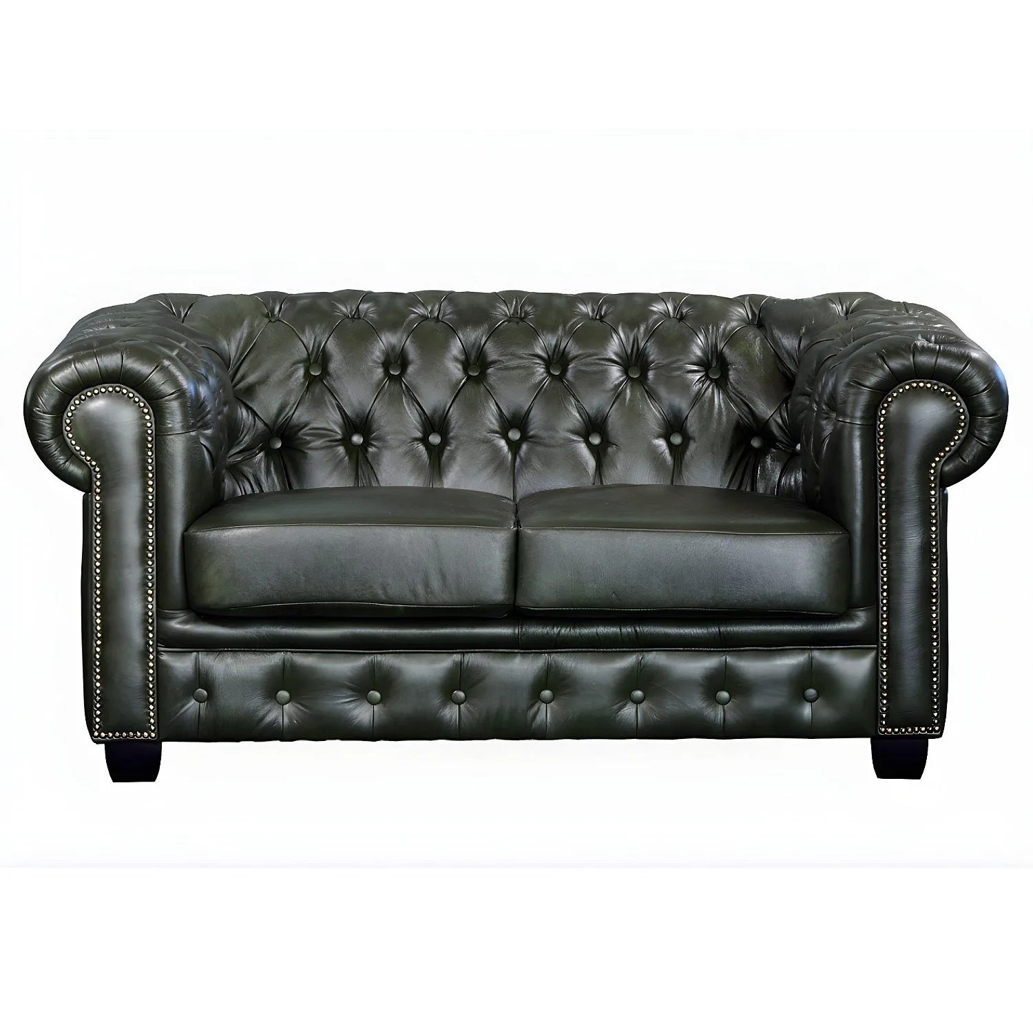 Vente-unique Sofa Ohne Schlafmöglichkeit Brenton Tannengrün 160 cm