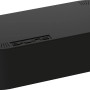 Schwarze D-Line Kabelbox für 6er-Steckdosenleiste, 135x165x415 mm, zur Kabelordnung.