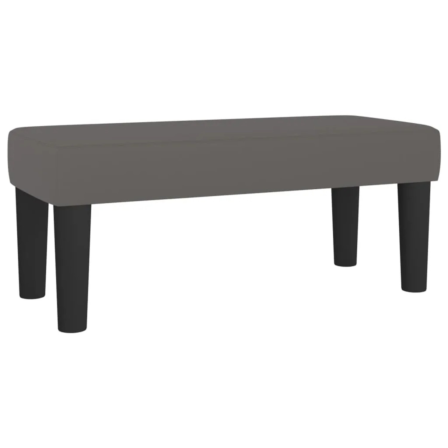 Graue vidaXL Bettbank aus Kunstleder, passend zum Boxspringbett. Bequeme Sitzbank.