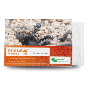 e-nema nemaplus Ameisenfrei: Packung mit Nematoden zur Ameisenbekämpfung im Garten.