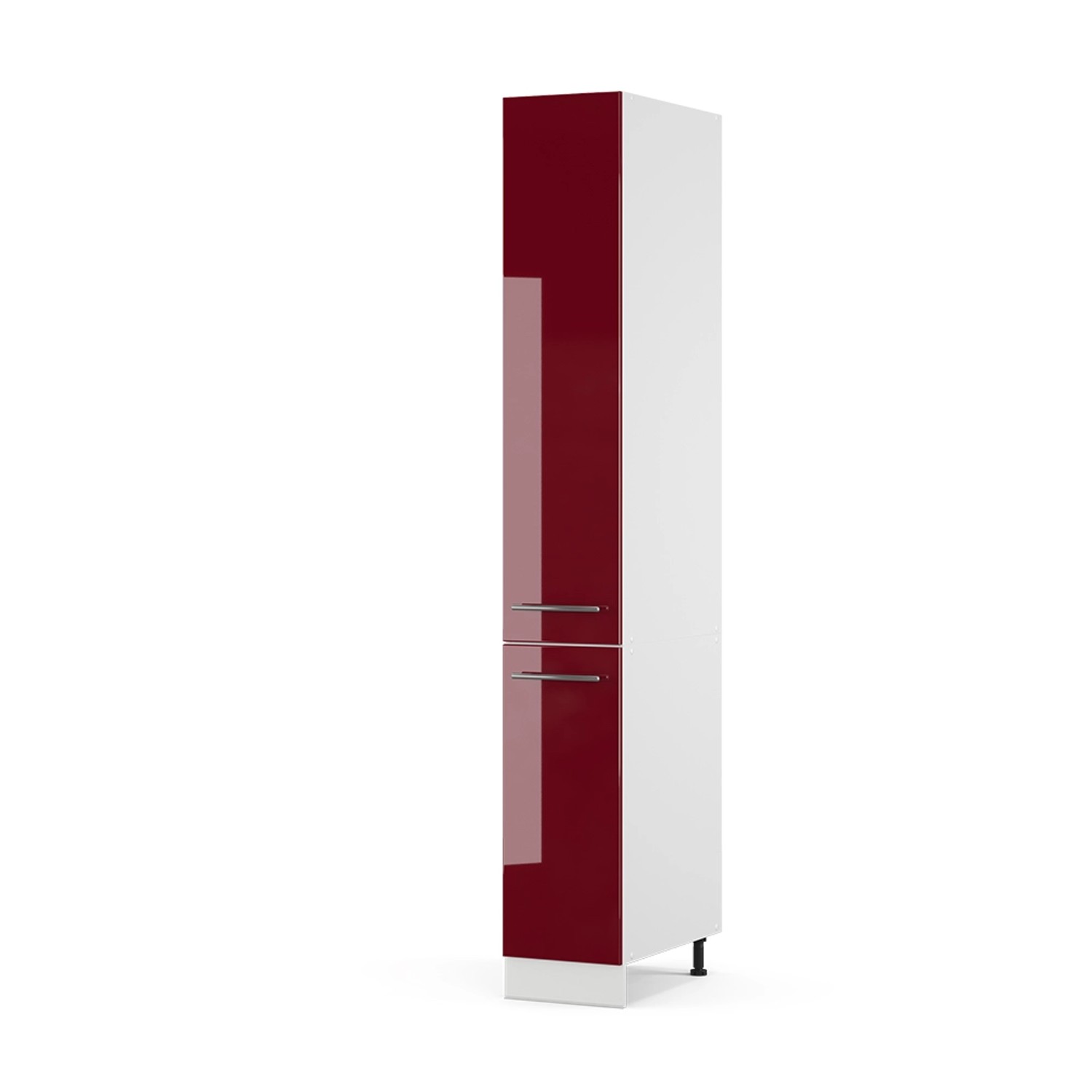 Vicco Badschrank Fame-Line Bordeaux Hochglanz/Weiß 30 x 207 cm