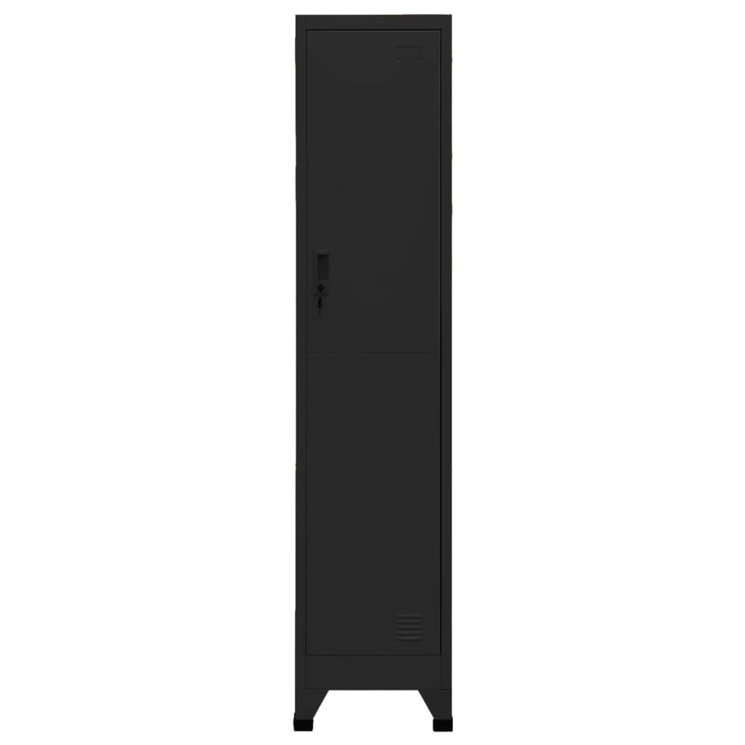 Thumbnail - vidaXL Schließfachschrank Schwarz 38x45x180 cm Stahl Modell 1