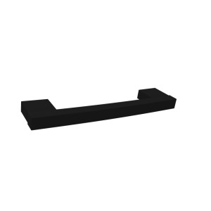 Fackelmann Badmöbel Möbelgriff Relinggriff gebogen 128 mm Schwarz Matt