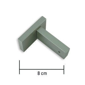 Gardinia Träger Luxor, Stahl-gebürstet, 8 cm, für Stilgarnituren. Metallischer Look.
