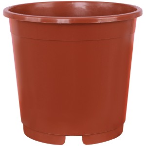 Geli Containertopf, Ø 11cm, Terrakotta, Kunststoff Pflanzkübel für Innen & Außen.