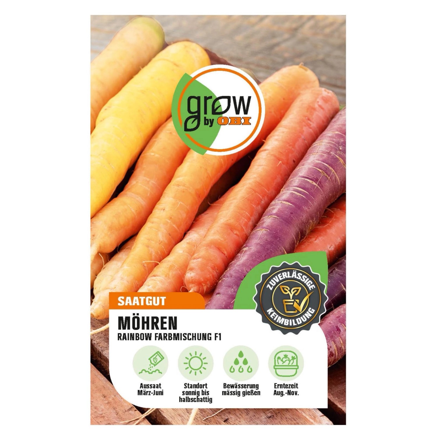 GROW by OBI Möhre Rainbow F1 Zoll Mischung Daucus carota