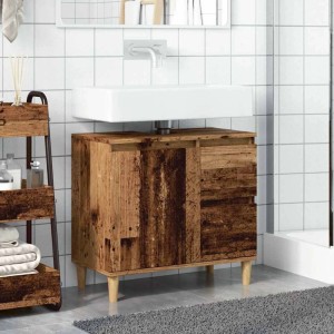 vidaXL Waschbeckenunterschrank Altholz-Optik 65x33x60 cm Holzwerkstoff 857120