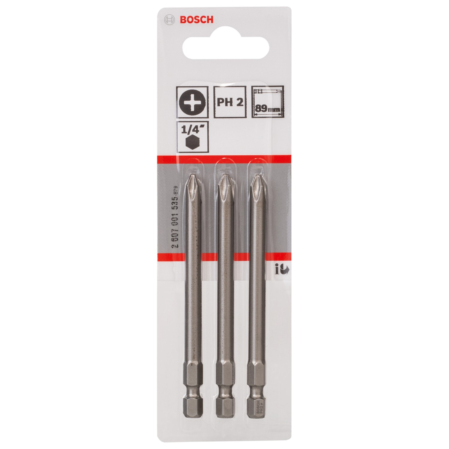 Bosch Schrauberbits Extra Hard PH2 89 mm 3 Stück günstig online kaufen