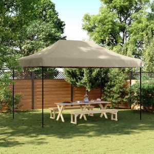 Taupe Partyzelt 292x440 cm aus Oxford-Stoff für Garten & Terrasse
