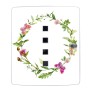 Banjado Schlüsselkasten Edelstahl mit Aquarell Blumenring Motiv für 10 Schlüssel.