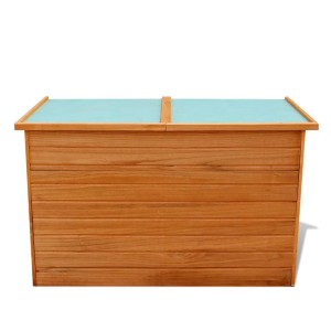VidaXL Garten-Aufbewahrungsbox aus Holz, 126x72x72 cm, braun. Universalbox für Garten und Terrasse.