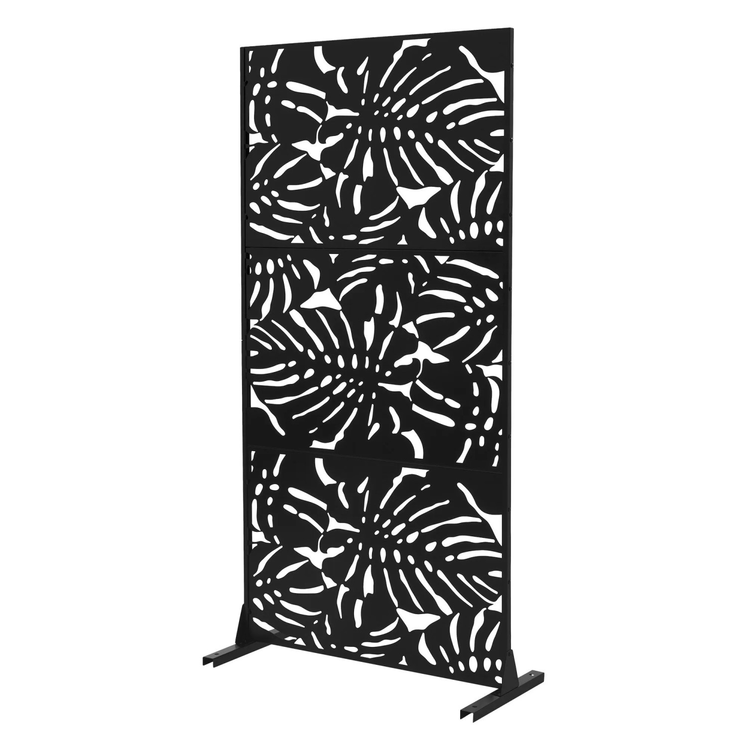 ML-Design Metall-Sichtschutz Roma 90x180 cm Schwarz aus Stahl