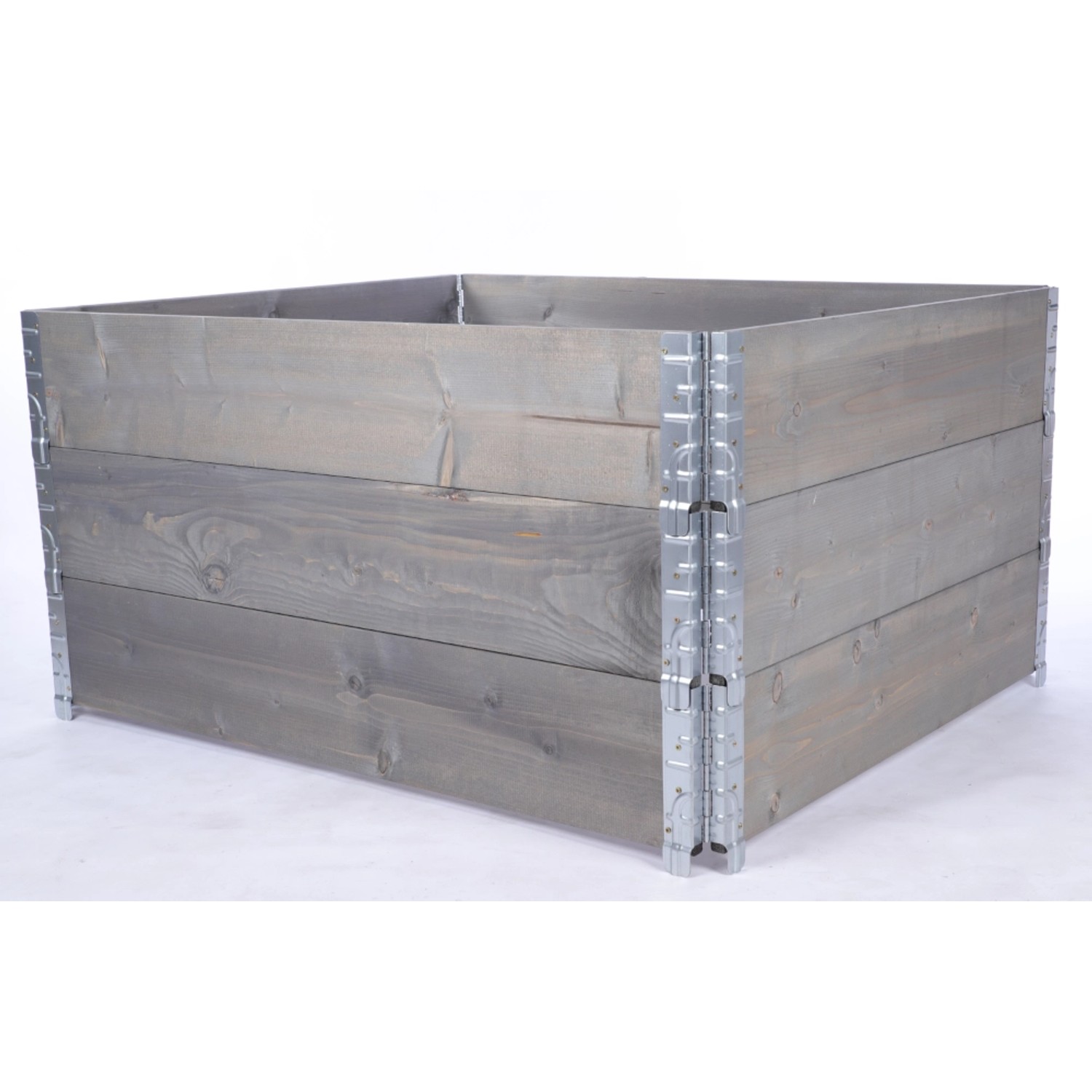 PROREGAL Hochbeetkisten GrowBox HxBxT 60x120x100cm 3 Ebenen Holz Grau günstig online kaufen