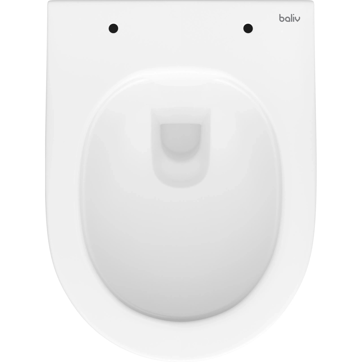 Weißes, spülrandloses baliv Wand WC-Set Davenport mit verkürzter Bauform, Tiefspüler.