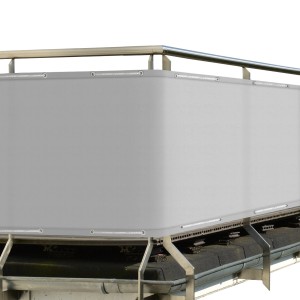 Sol Royal Balkonumspannung PB2, 90x300cm, Grau, aus PE, für mehr Privatsphäre auf Balkon oder Terrasse.