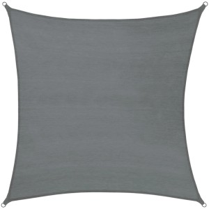 Rechteckiges, graues Tectake Sonnensegel 3,6x3,6m mit UV-Schutz für Garten, Balkon und Terrasse.