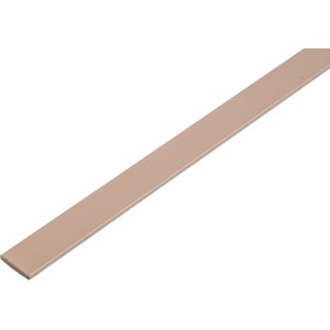 Selbstklebende, beschichtete Alu Flachstange in Macchiato, 14,5x1,5x2000mm.