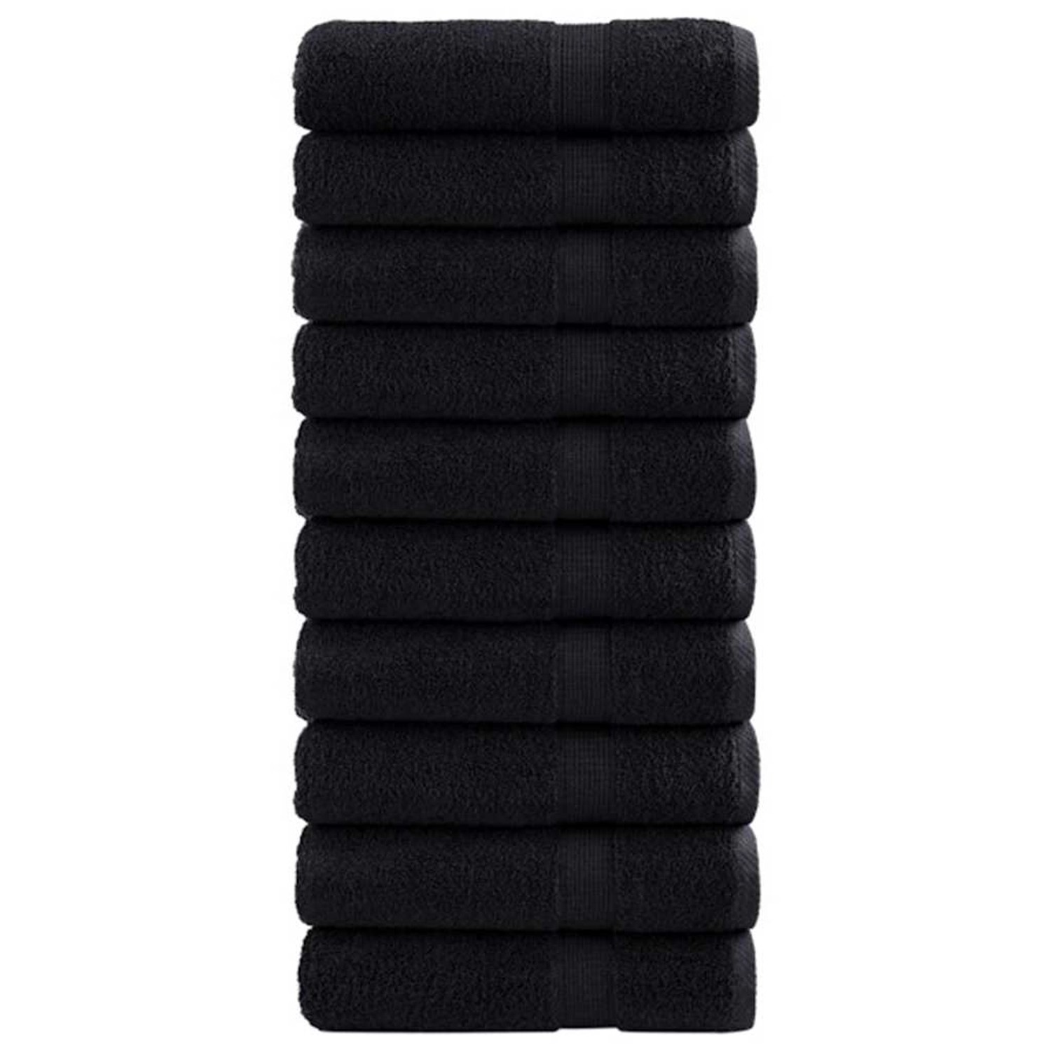 vidaXL 600g/m² Gästetücher SOLUND 25 Stk Schwarz 100 x 150 cm 42007971