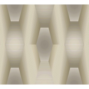 Erismann Fototapete Orion in Weiß mit 3D-Linienmuster, modernes Design für Wände.