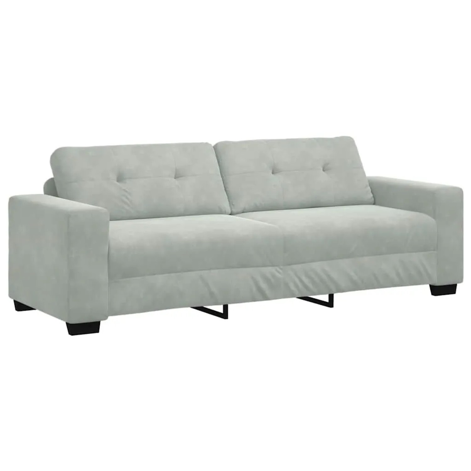 vidaXL 3-Sitzer-Sofa Hellgrau 180 cm Samt 4105134 günstig online kaufen