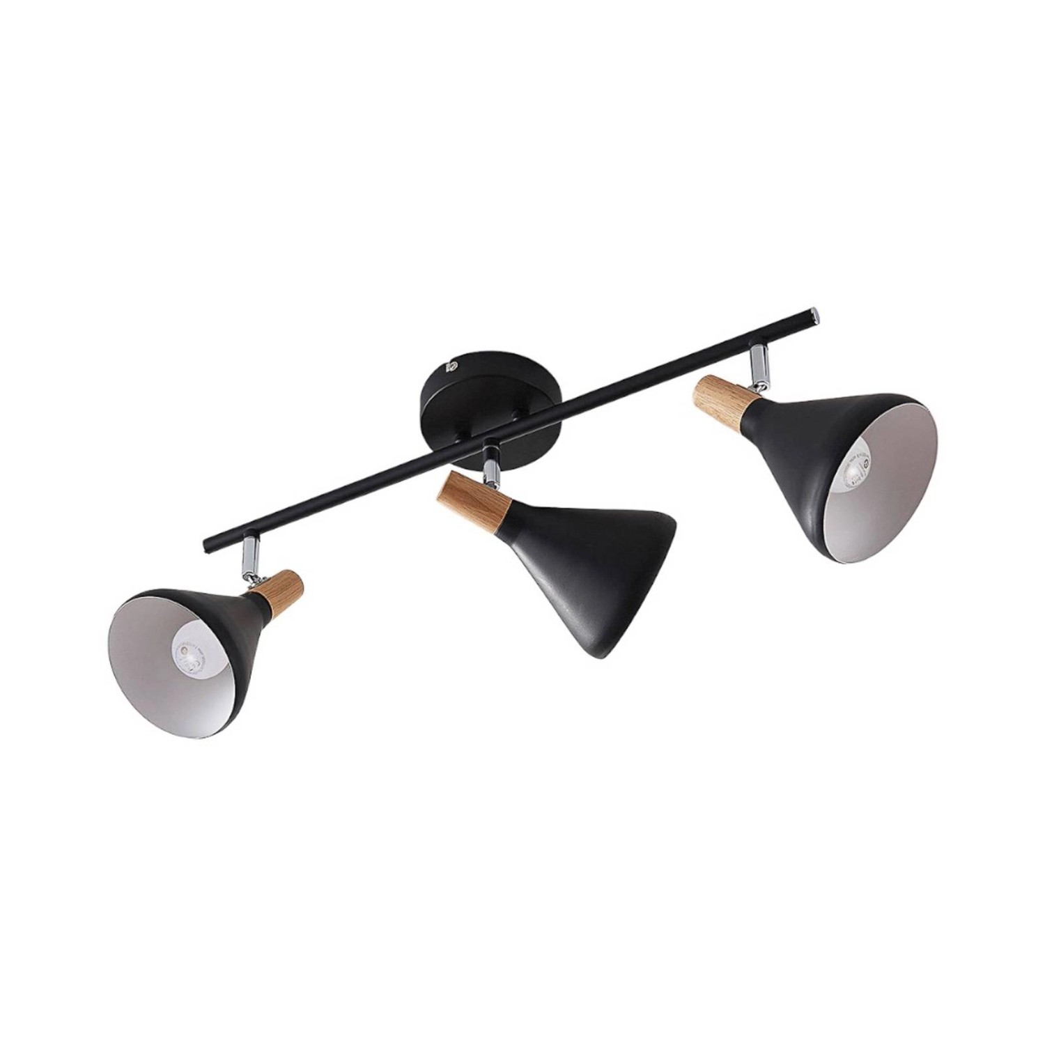 Lindby Strahler Arina 9621812 Modern in Schwarz aus Metall 3-flammig E14 Schlafzimmerleuchte