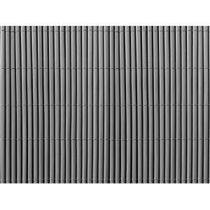 Floraworld Sichtschutzmatte aus grauem Kunststoff mit Struktur, ideal für Balkon und Garten.