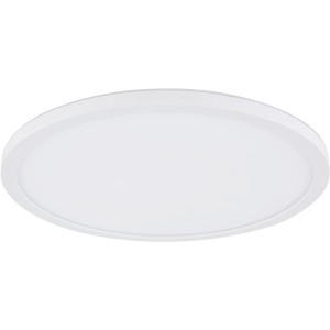 Weiße, runde LED-Deckenleuchte Sapana, 42 cm Durchmesser. Moderne Deckenlampe für Wohnräume.