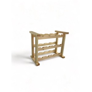 Promadino Weinregal Medoc aus Kiefernholz für 12 Flaschen. Kompaktes, naturbelassenes Design.