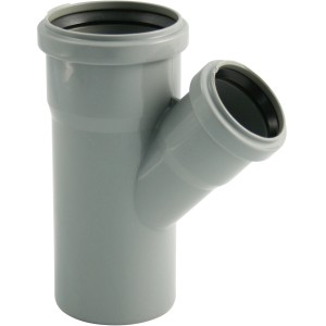 Marley HT-Einfachabzweig 45° DN 50/40 für Abwasserleitungen, grau.