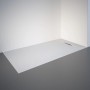 Rechteckige, extraflache Schulte Duschwanne ExpressPlus, 160x80 cm, aus Mineralwerkstoff in Weiß.