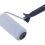 LUX Multifil-Farbroller 18 cm mit Softgriff in Schwarz und Blau.