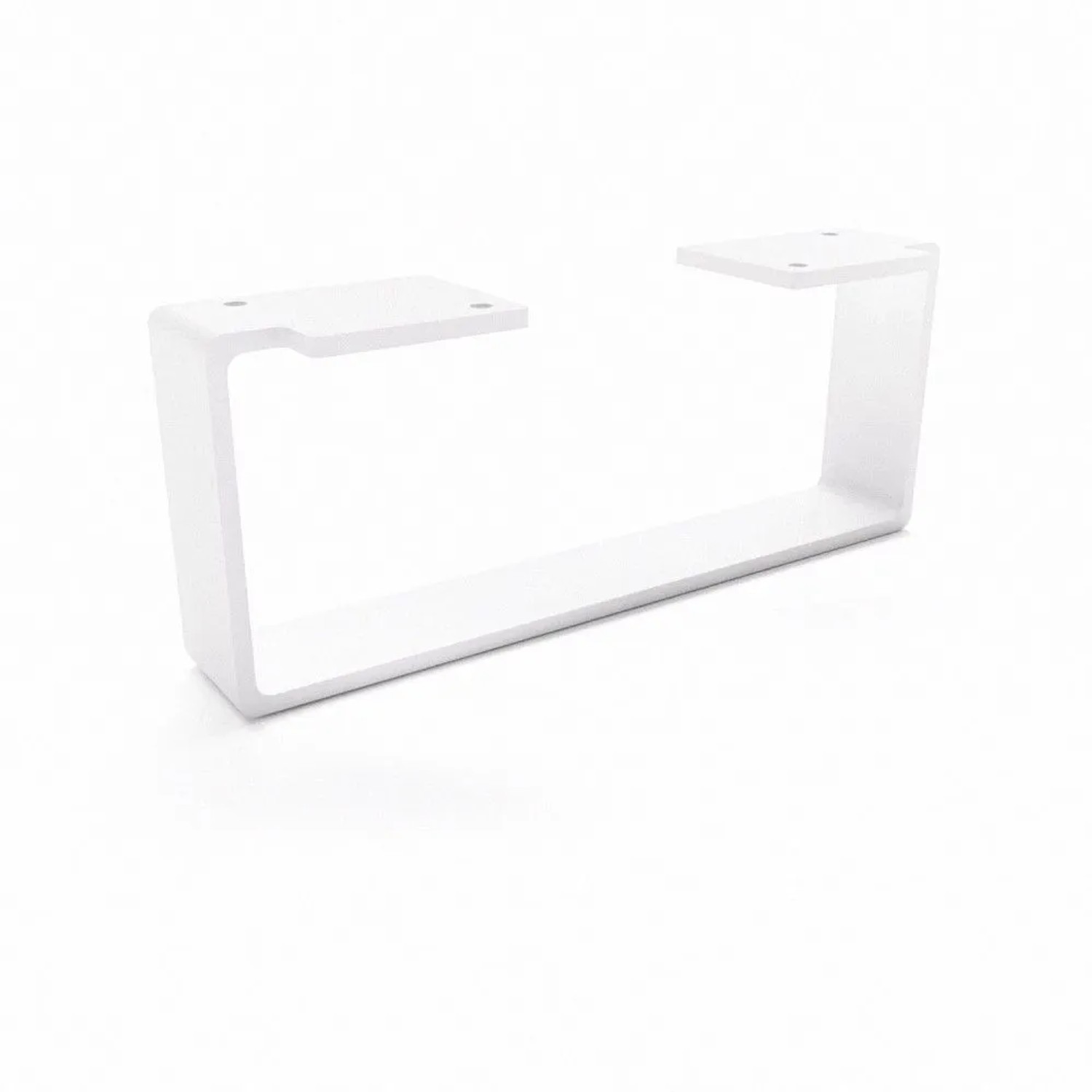 HEVVA Möbelbein LUXEMBURG 10 cm Hoch 25 cm Tief 1 Fuß Weiß