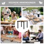 Outsunny Gartentisch für 4 Personen, pflegeleicht mit rutschfesten Füßen.
