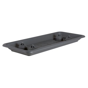 Rechteckiger, anthrazitfarbener Geli Untersetzer Plato (ca. 80 cm) aus Kunststoff.