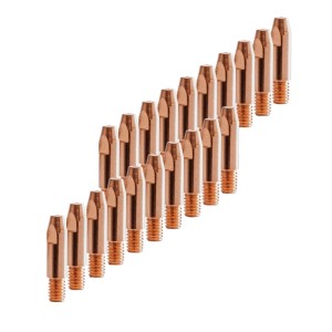 20 kupferfarbene STAHLWERK MIG MAG Stromdüsen M6x28 1,0 mm für Aluminium Schweißgeräte Zubehör.