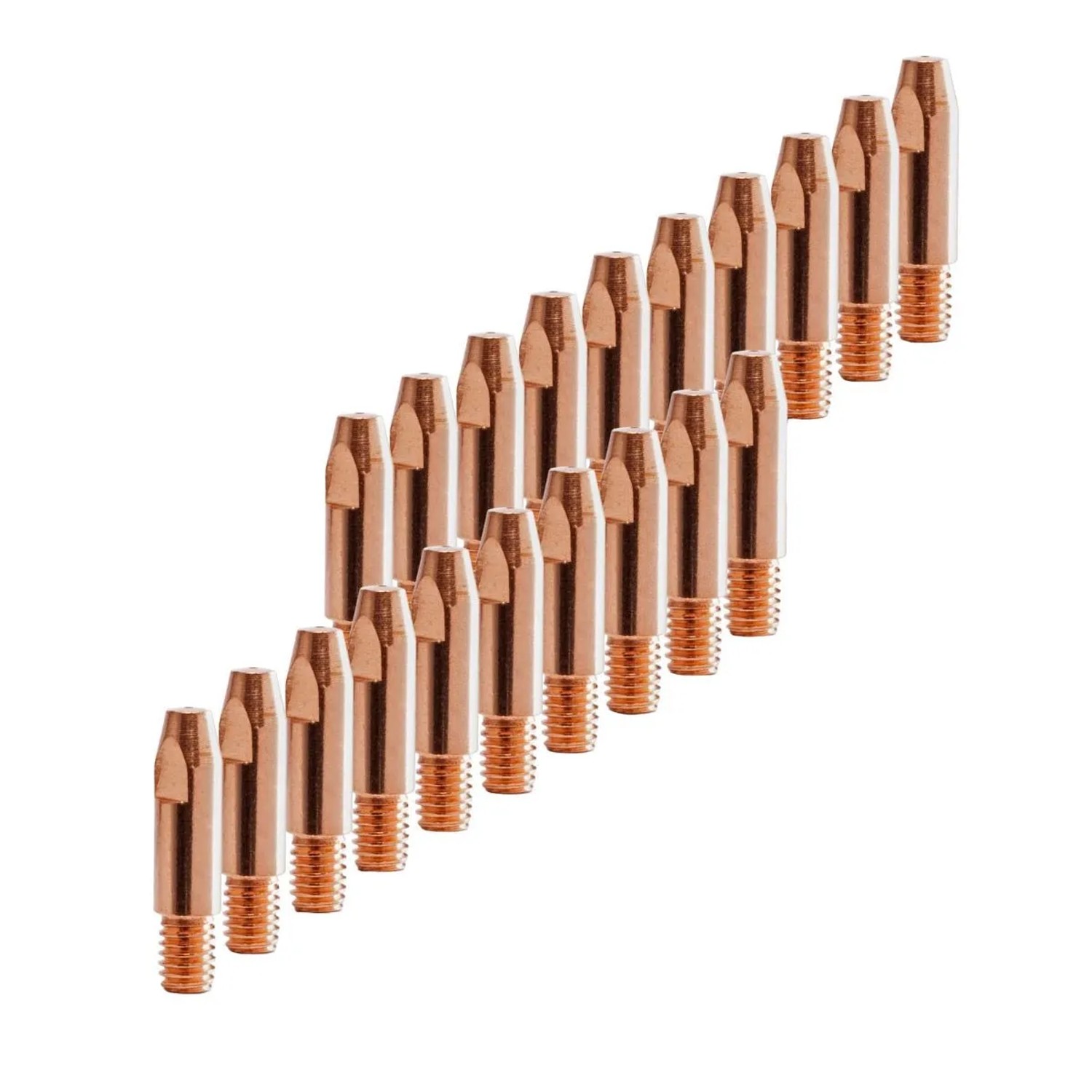 STAHLWERK Stromdüsen für Aluminium AK25 MB25 MIG MAG Kontaktdüsen M6x28 10 mm