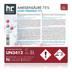 Kanister mit 2x5l Höfer Chemie Ameisensäure 75% in technischer Qualität. Reinigungsmittel.